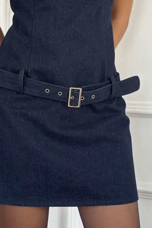 Motel Dilshan Belted Denim Mini Dress #2