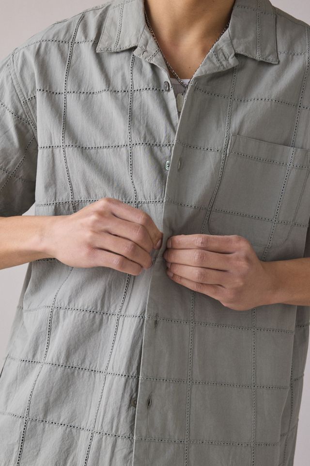 OBEY Angelo Woven Windowpane Short Sleeve Shirt #2