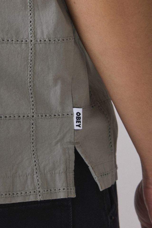 OBEY Angelo Woven Windowpane Short Sleeve Shirt #5