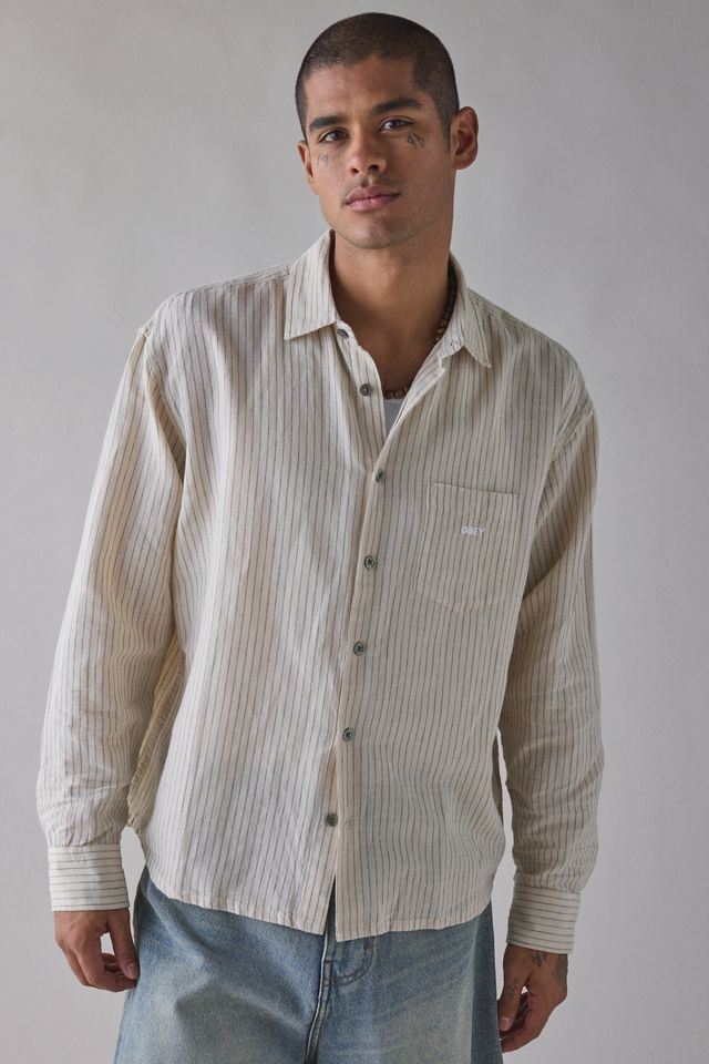 OBEY Nelson Woven Long Sleeve Shirt | Urban Outfitters