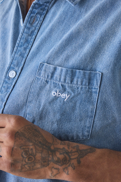 OBEY Owens Short Sleeve Denim Shirt