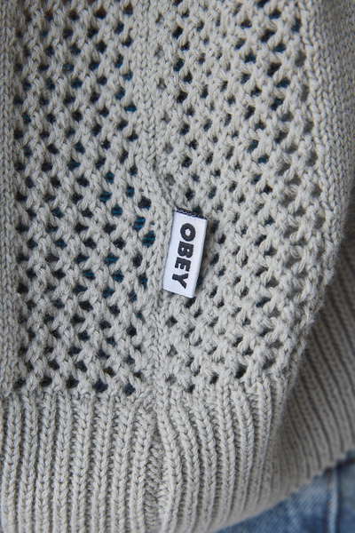 OBEY Crochet Crew Neck Sweater