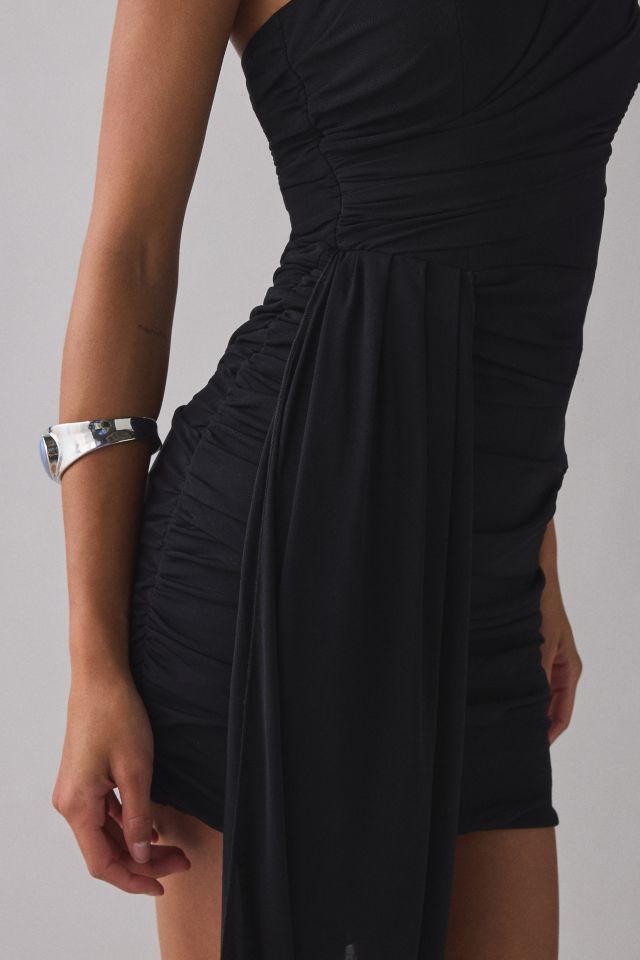 Lulus Prism Draped Mesh Cascading Ruffle Strapless Mini Dress #1