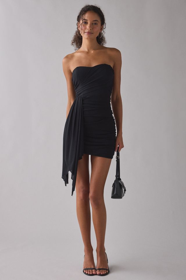 Lulus Prism Draped Mesh Cascading Ruffle Strapless Mini Dress #2