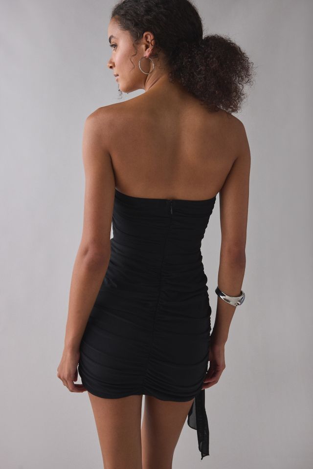 Lulus Prism Draped Mesh Cascading Ruffle Strapless Mini Dress #3