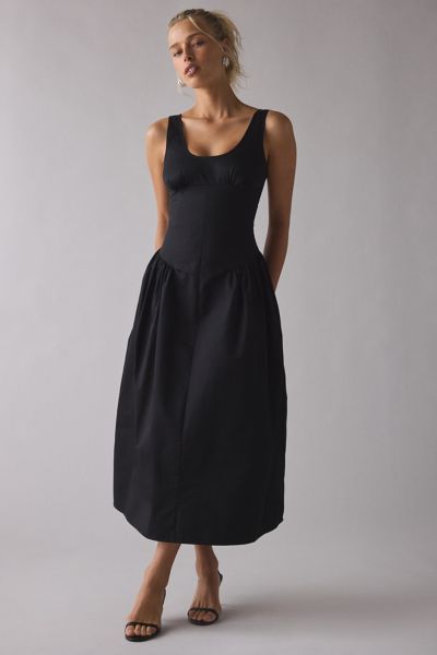 Lioness Luna Rose Drop Waist Cotton Maxi Dress
