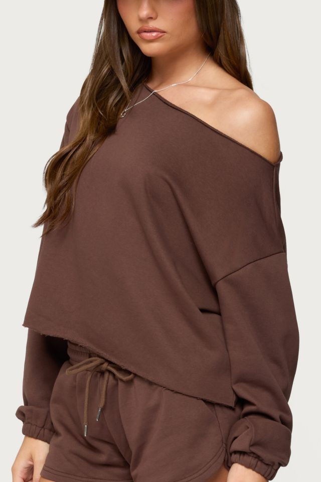Edikted Kordelia Off Shoulder Sweatshirt #2
