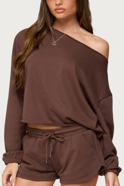 Edikted Kordelia Off Shoulder Sweatshirt