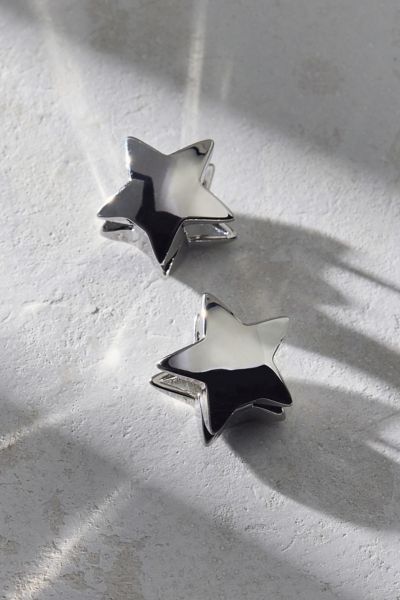 Urban Outfitters Roxy Star Huggie Earring In Silver, Women's At  In Metallic