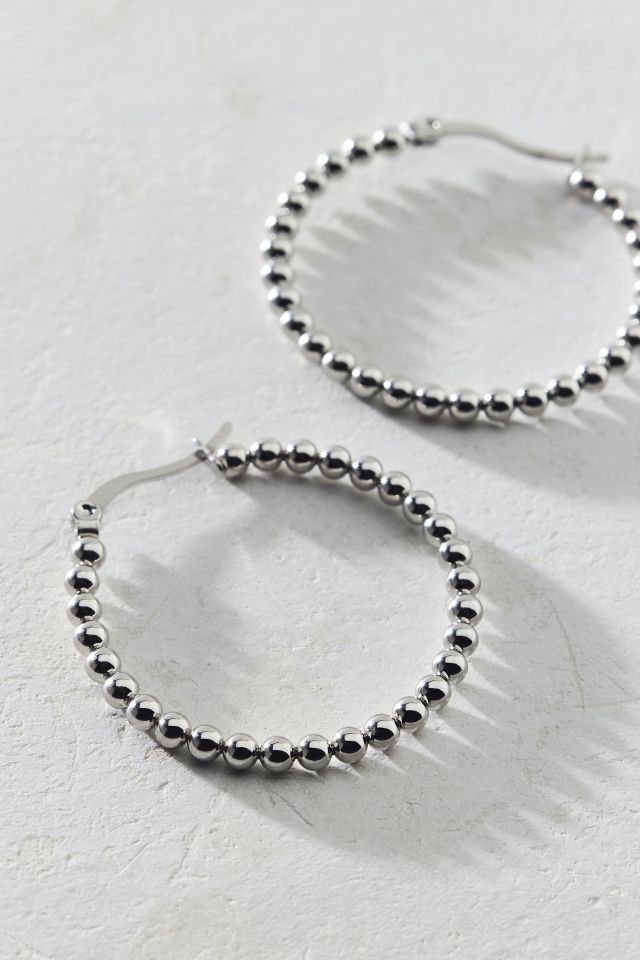 Waterproof Beaded Hoop Earring #1