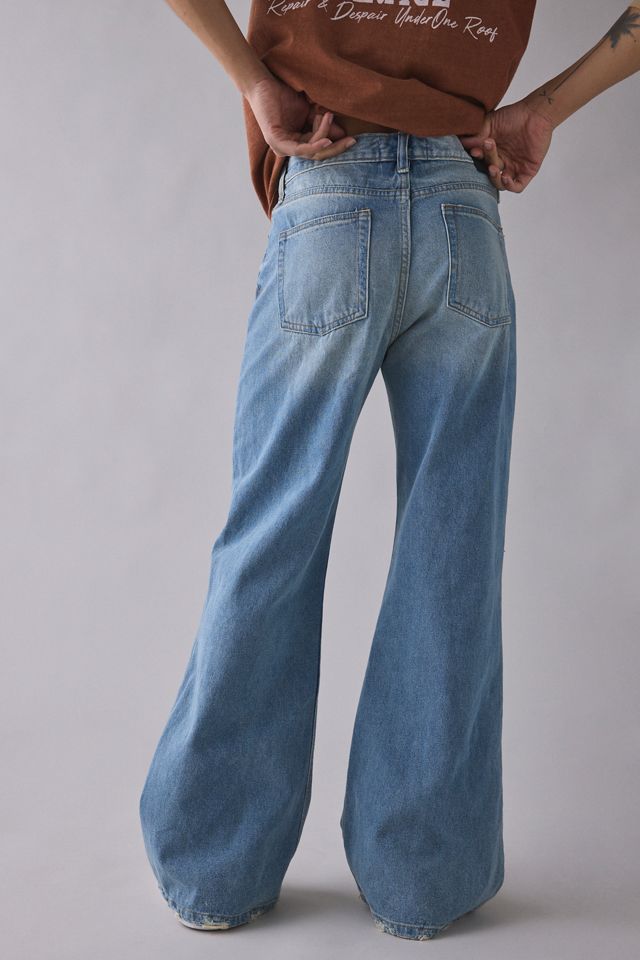 BDG Slacker Patchwork Relaxed Fit Flare Jean