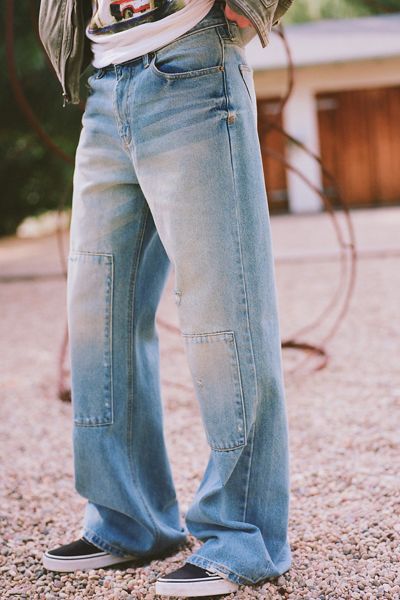 BDG Slacker Patchwork Relaxed Fit Flare Jeans
