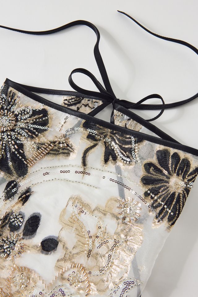 Floral Beaded Headscarf #1