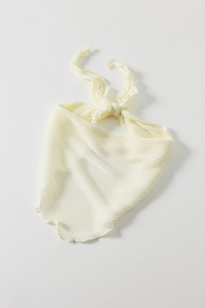 Urban Outfitters Soft Plisse Headscarf In Cream, Women's At  In Neutral