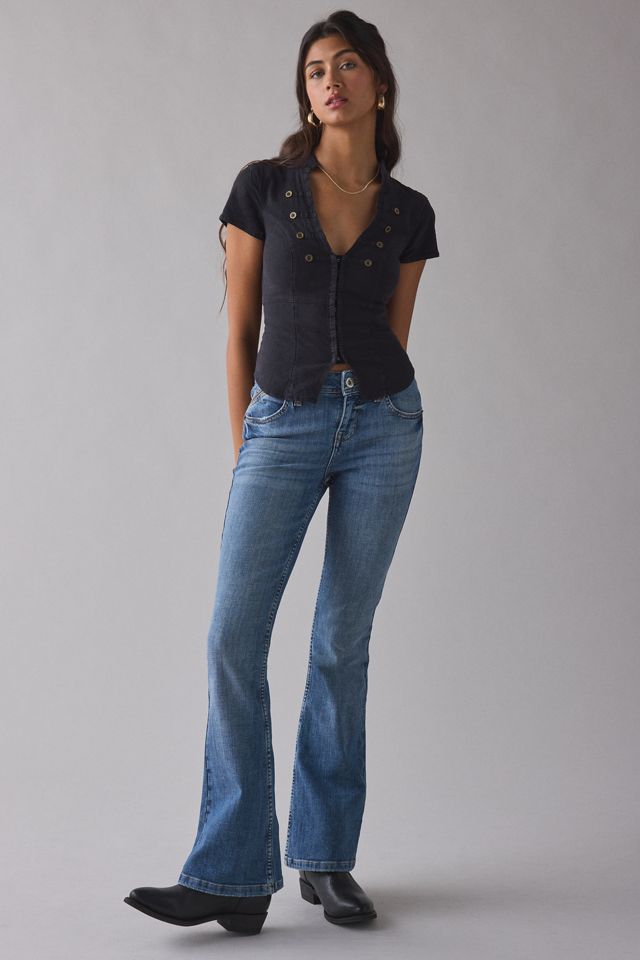 BDG Tilda Waistcoat Short Sleeve Crop Top #1