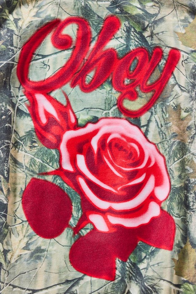 T-shirt camouflage graphique OBEY Airbrushed Rose #2