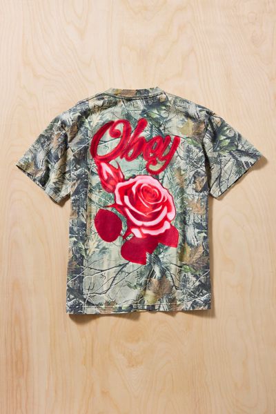 OBEY Airbrushed Rose Graphic Camo Tee