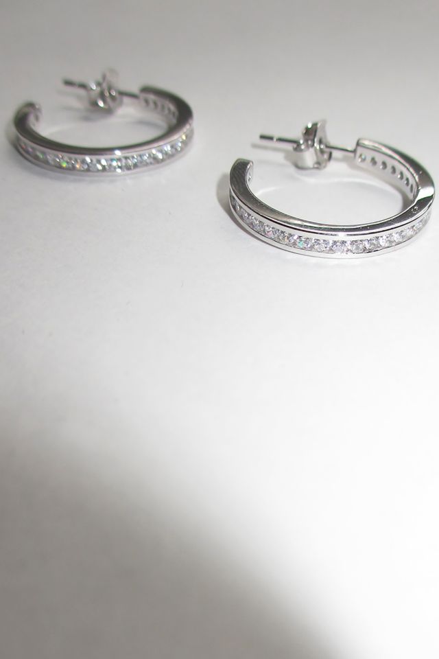 RIMOR Medium Sparkle Hoop Earrings #1