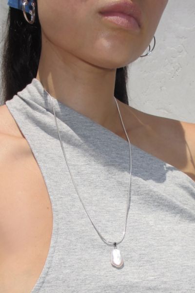 RIMOR Pearl Charm Snake Chain Necklace