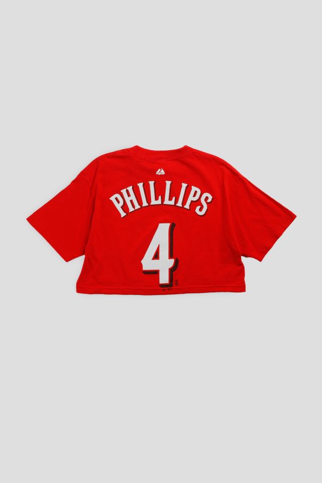 Frankie Collective Rework Cincinnati Reds MLB Crop Tee #2