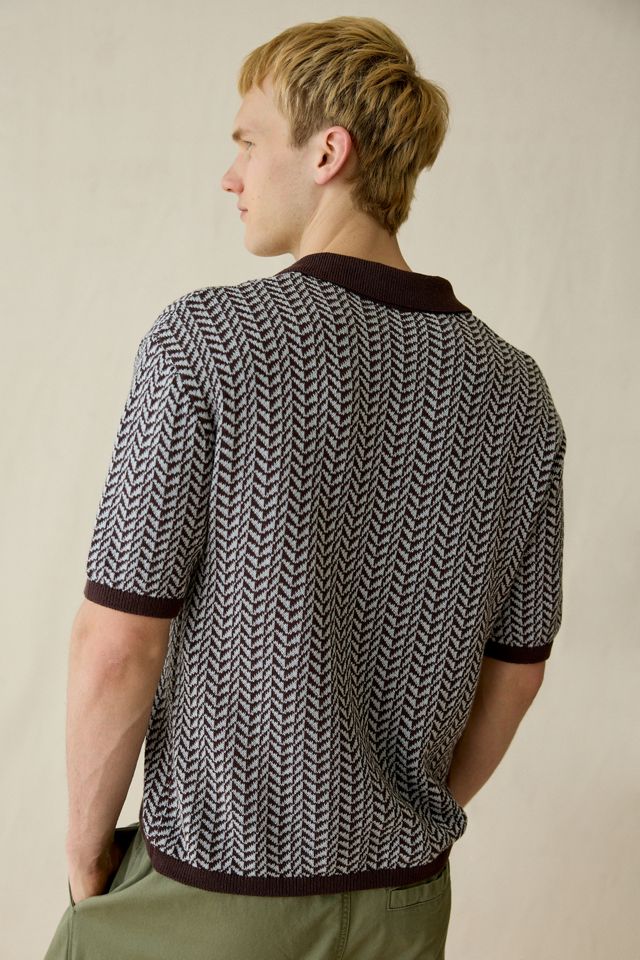 UO Skylor Herringbone Short Sleeve Sweater #1