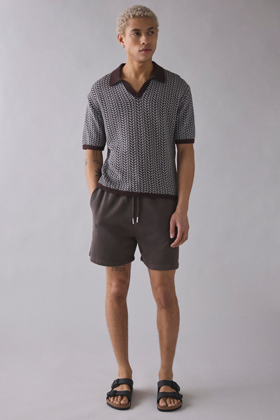 UO Skylor Herringbone Short Sleeve Sweater