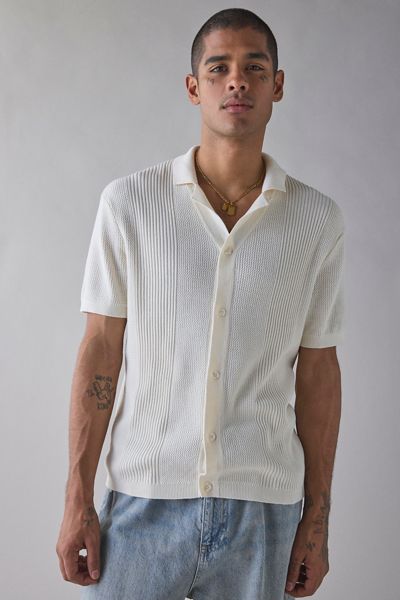 UO Catamaran Camp Collar Short Sleeve Sweater