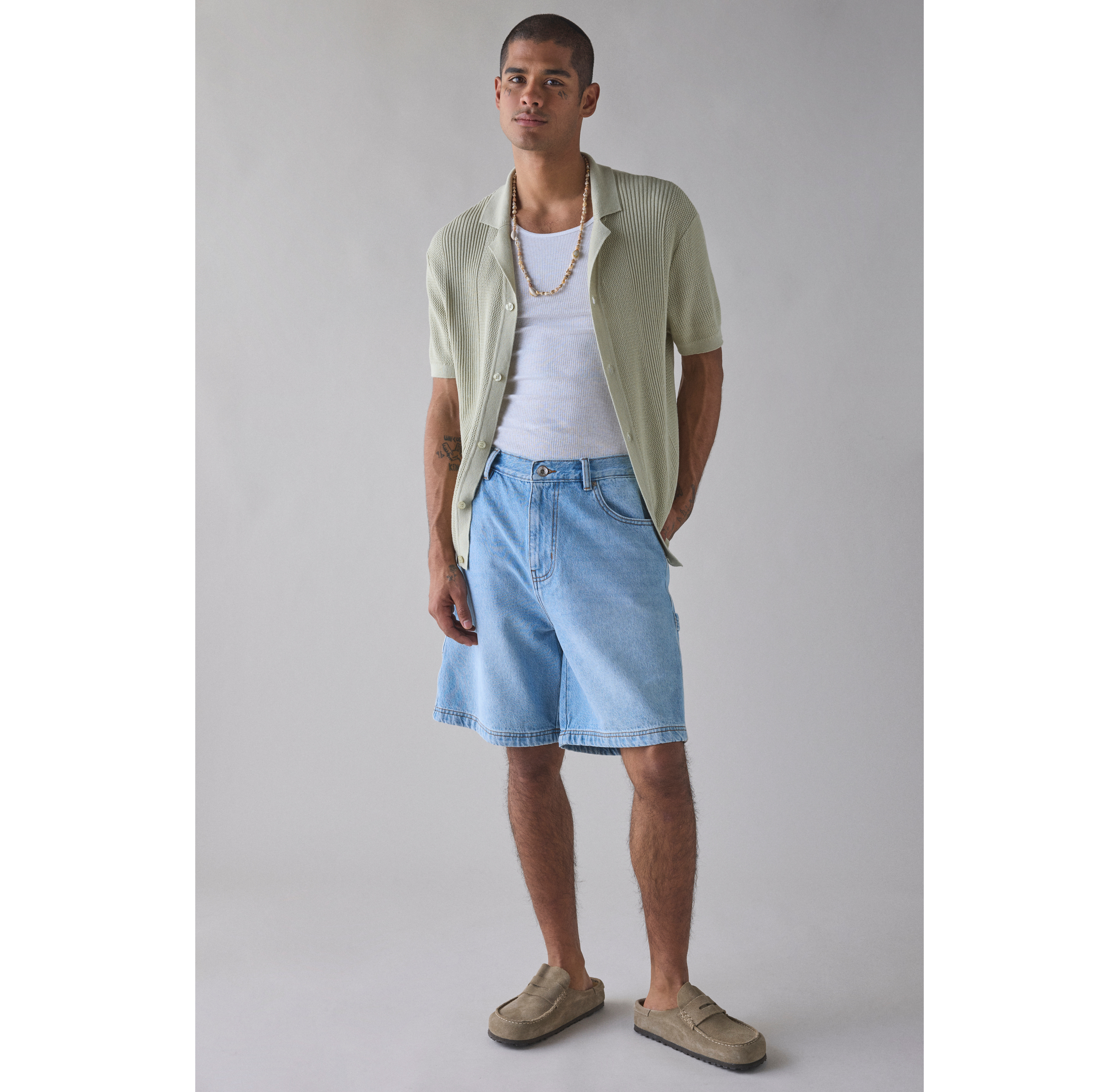 UO Catamaran Camp Collar Short Sleeve Sweater