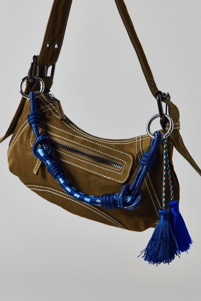 Urban Outfitters Paracord Tassel Draped Bag Chain In Navy, Women's At  In Blue