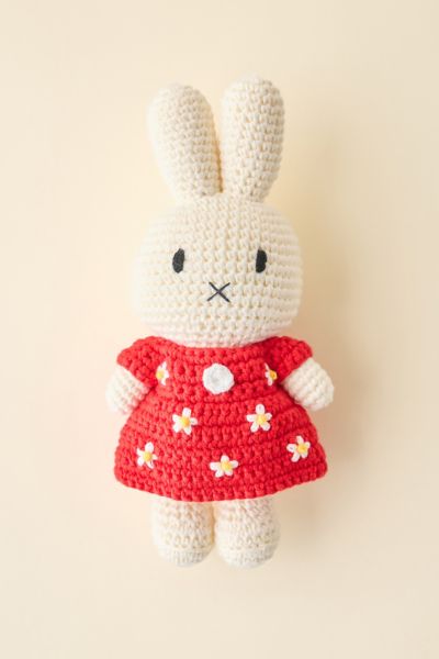 Just Dutch Miffy Red Flower Dress Crochet Plushie