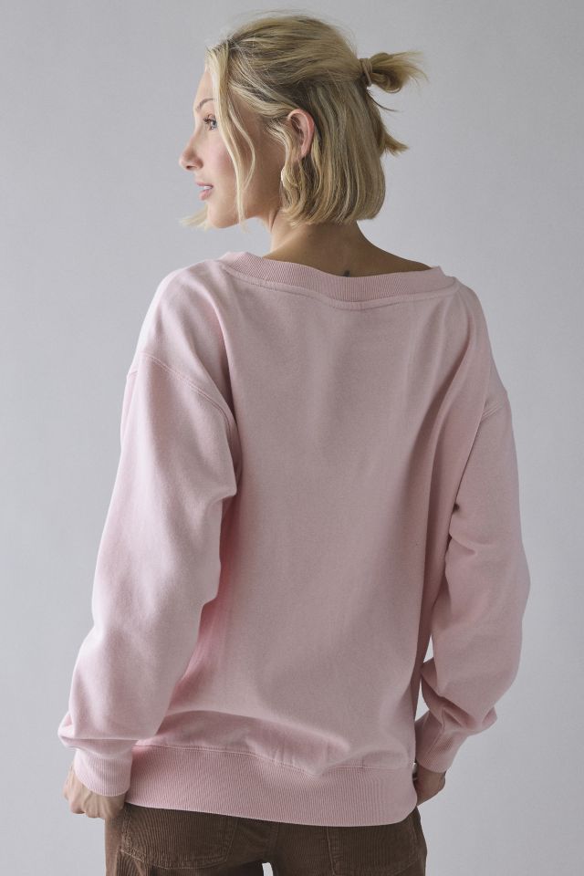 UO Cross Stitch Graphic V-Neck Pullover Sweatshirt #2