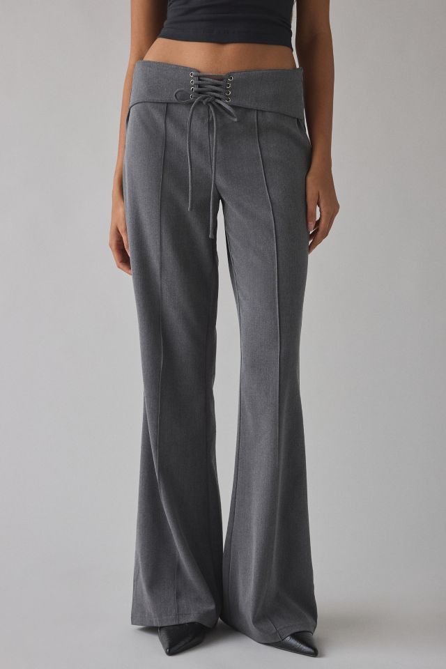 Motel Zallen Lace-Up Low-Rise Flare Trouser #1