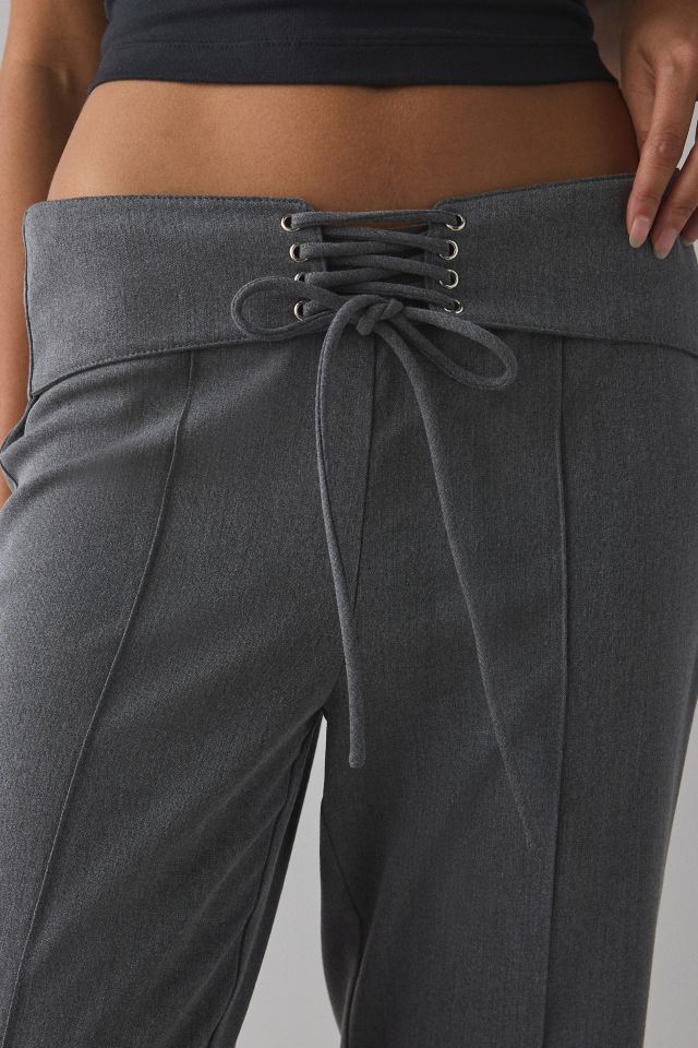 Motel Zallen Lace-Up Low-Rise Flare Trouser #2