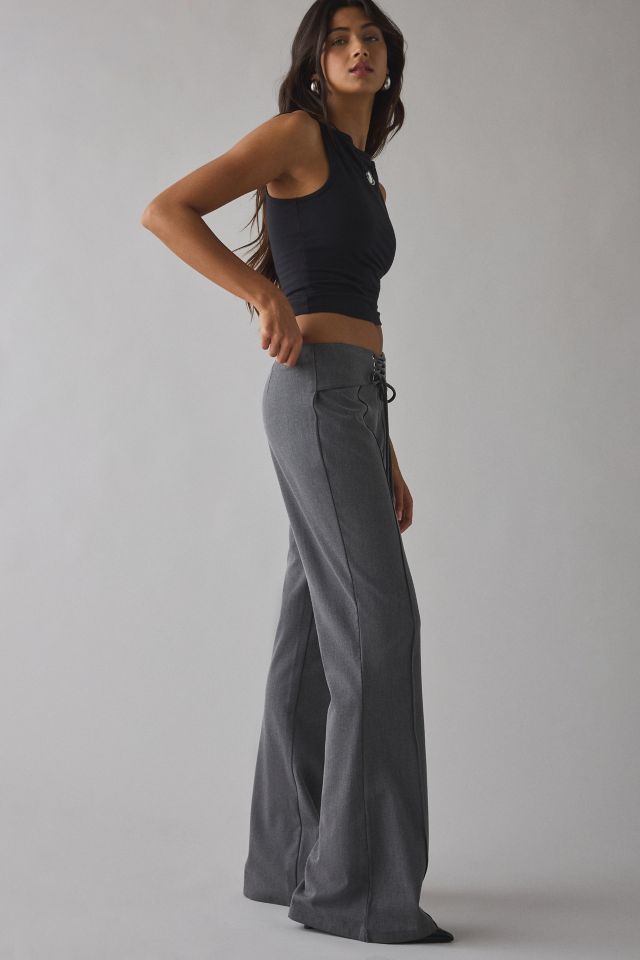 Motel Zallen Lace-Up Low-Rise Flare Trouser #3