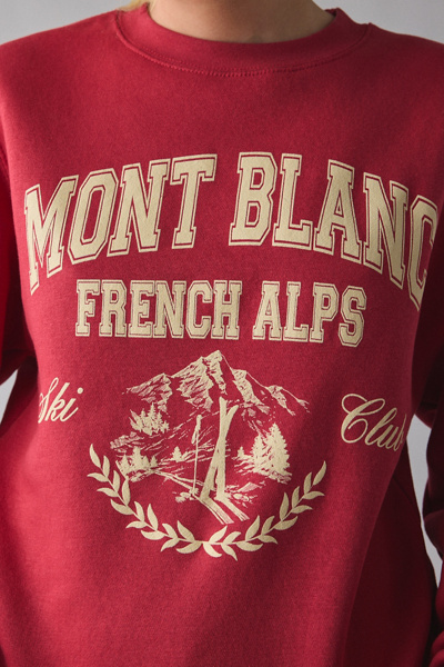 Mont Blanc Ski Club Crest Graphic Crew Neck Pullover