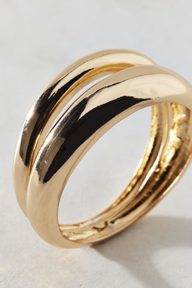 Double Band Bangle Bracelet #1