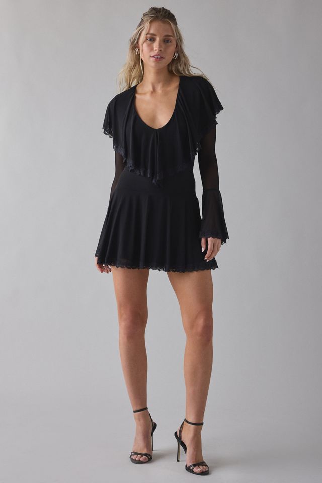 Kimchi Blue Castle Dweller Lace Trim Bell Sleeve Mini Dress #2