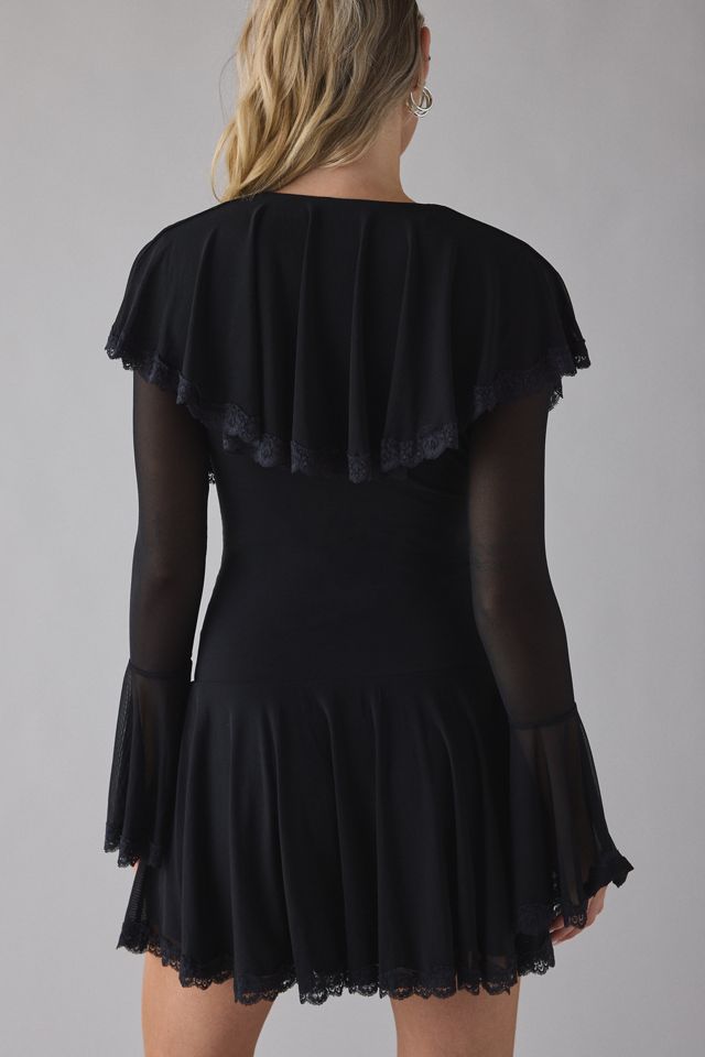 Kimchi Blue Castle Dweller Lace Trim Bell Sleeve Mini Dress #3