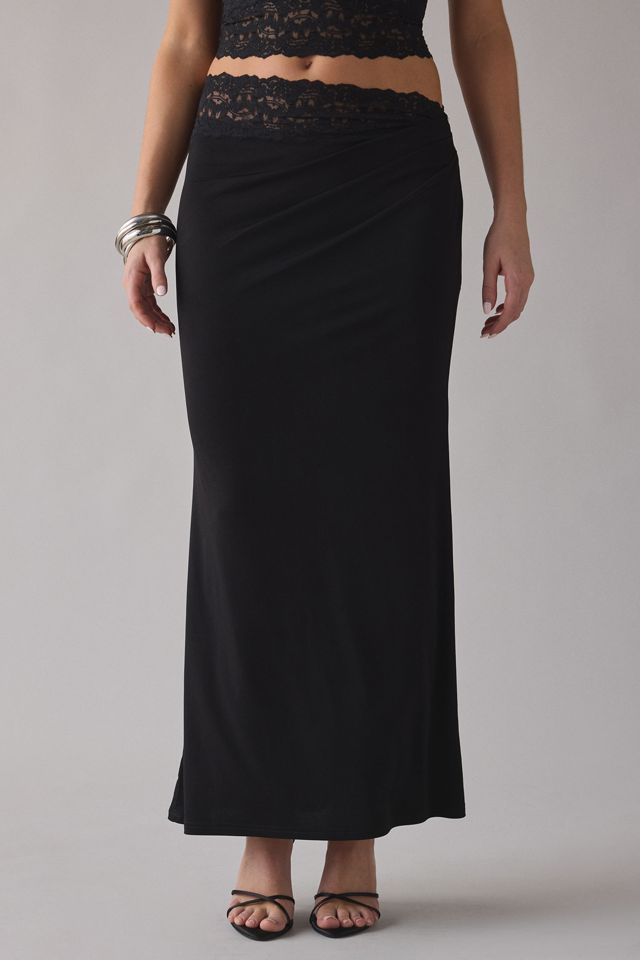 UO Lavish Lace Trim Halter Top + Maxi Skirt 2-Piece Set #2