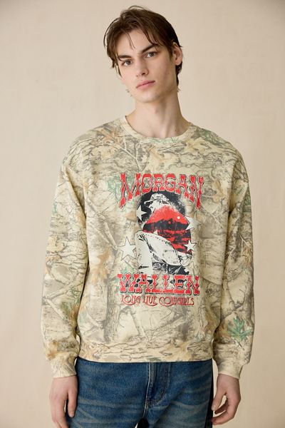 Chandail à col rond graphique camouflage Morgan Wallen