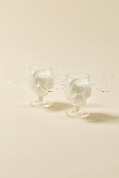 Urban Outfitters National Lampoon's Christmas Vacation Acrylic Moose Mug Set In Clear At  In Transparent