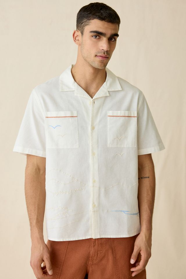 Wax London Didcot Embroidered Short Sleeve Shirt #1