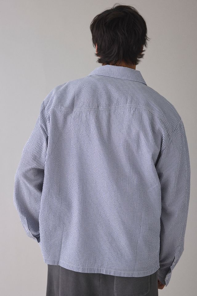 Chemise boutonnée à rayures texturées Museum Of Peace & Quiet #1