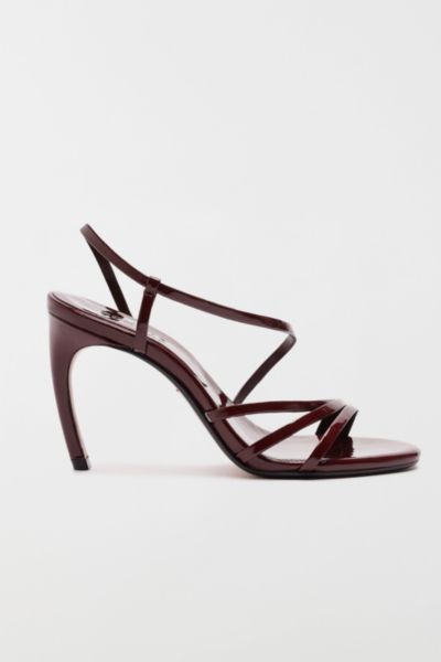 Schutz Annie Curve Slingback Sandal In Burgundy