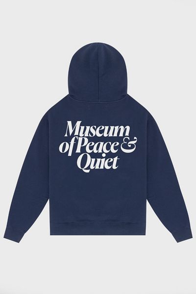Museum Of Peace & Quiet Midcentury Logo Graphic Distressed Hoodie Sweatshirt