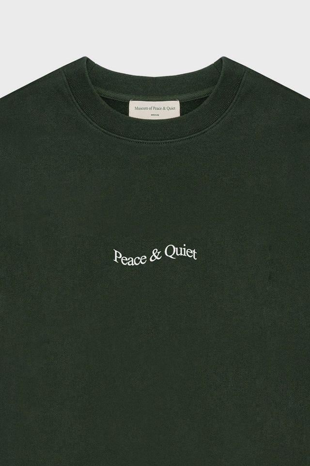 Museum Of Peace & Quiet Wordmark Logo Lightweight Crew Neck Sweatshirt #1