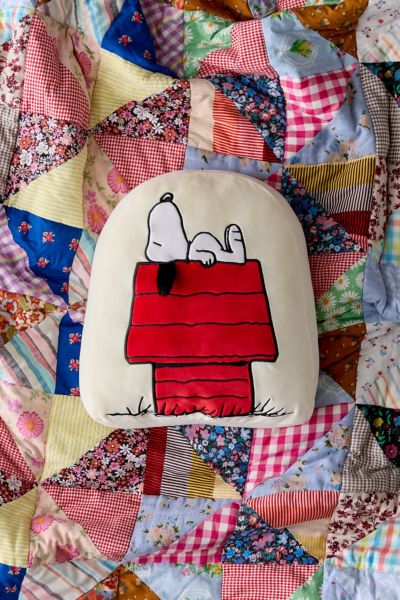Bon Ton Toys Peanuts Snoopy Doghouse Plushie Throw Pillow