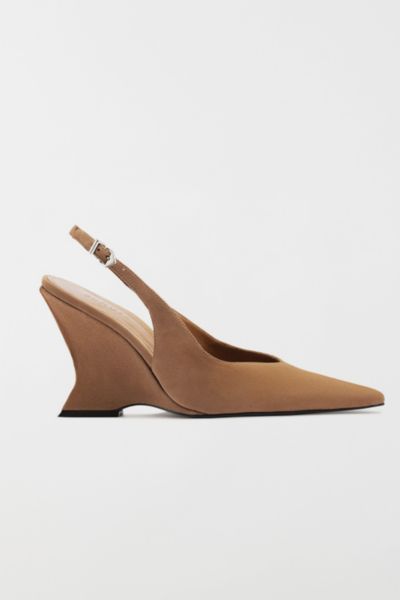 Schutz Siena Slingback Wedge Pump In Brown