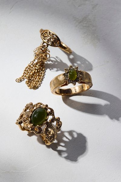 Victorian Tassel Rings Set