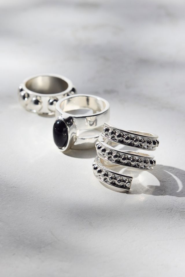 Round & Round Silver Wrap Rings Set #1